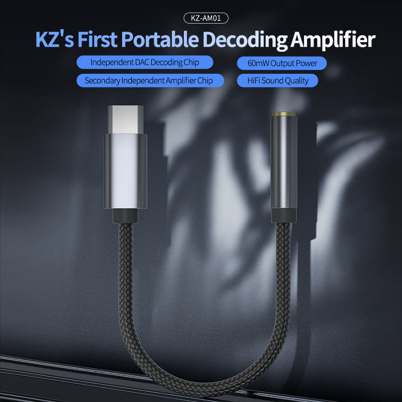 Audio Dac - KZ AM01 Type-C to 3.5mm Audio