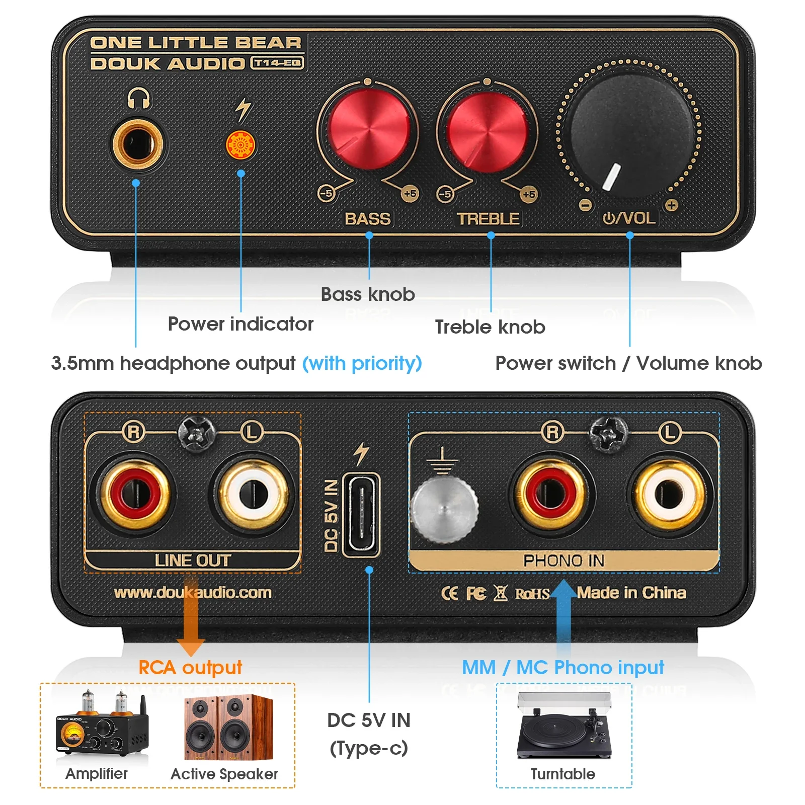 Douk Audio T14-EQ Stereo RIAA  - đánh giá và giá Passive Preamp