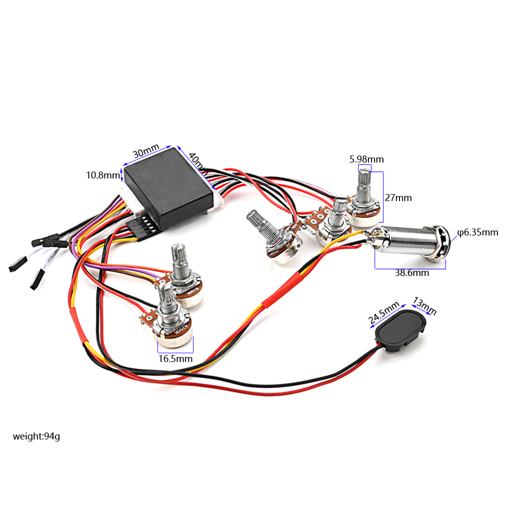 Pre-wired 3 Band Active Bass C - đánh giá và giá Passive Preamp