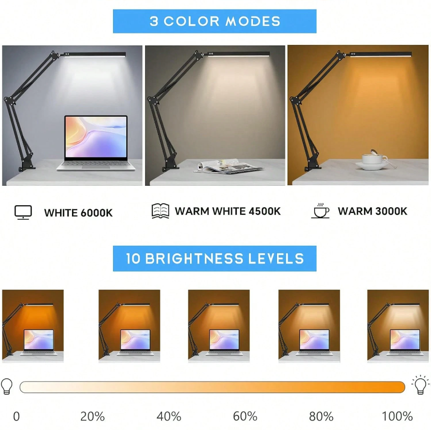 LED Desk Lamp For Home,Reading - đánh giá và giá Knob Aluminum