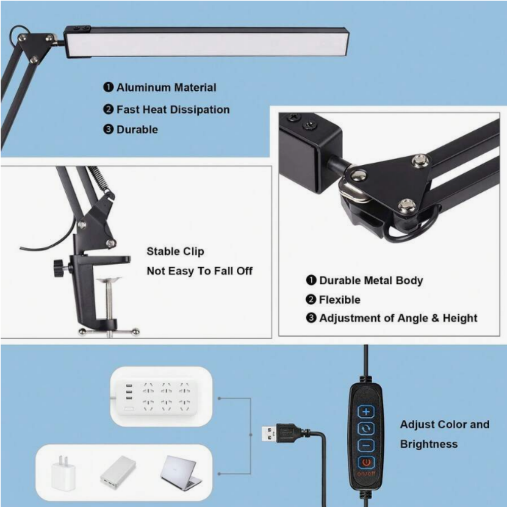 LED Desk Lamp For Home,Reading - đánh giá và giá Knob Aluminum